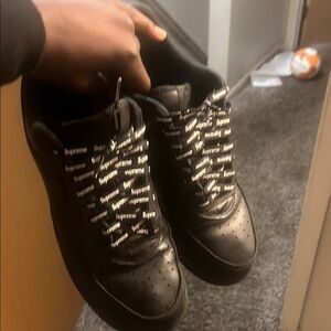 Supreme Black Sneakers Modern Style